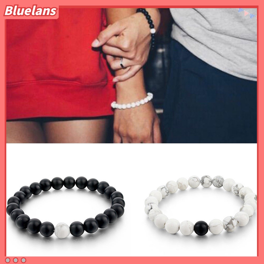 Set 2 Vòng Tay Cặp Đôi Khoảng Cách Dài 8mm Thời Trang 48h