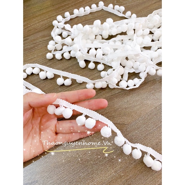 Ren viền tua rua trang trí cotton mẫu độc lạ