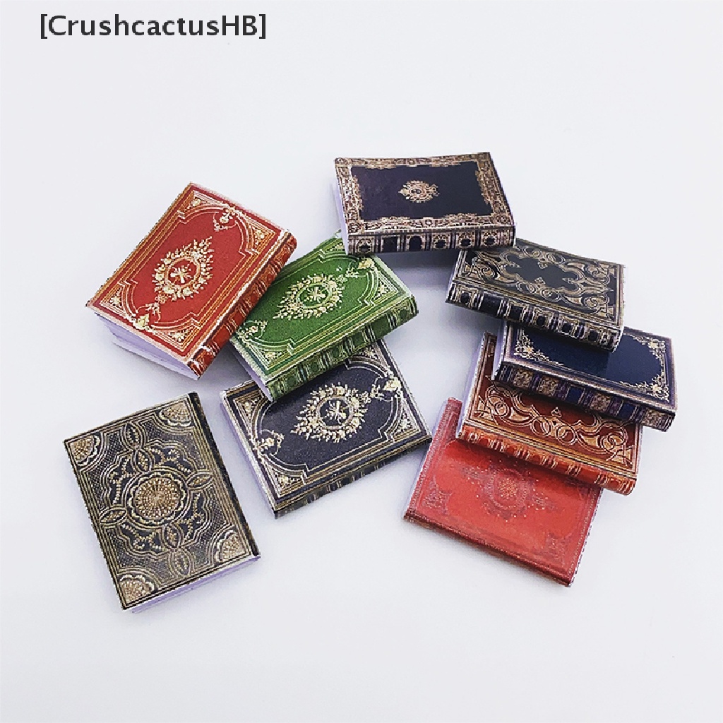 [CrushcactusHB] Sách Đạo Cụ Chụp Ảnh Màu Sắc Cổ Điển Cho Nhà Búp Bê