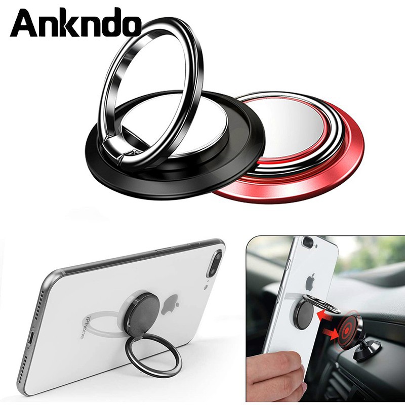 Giá đỡ điện thoại Ankndo kiểu nhẫn xoay 360 độ cho xe hơi | BigBuy360 - bigbuy360.vn