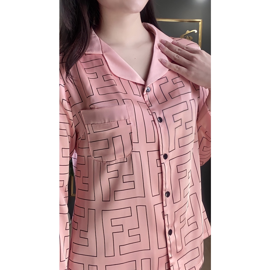 Set Pyjama Lụa Latin Dáng Dài Bz46 - Hàng Thiết Kế - CandyFashion