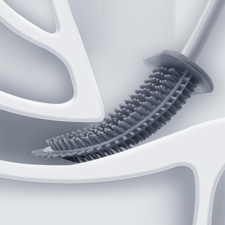 Cọ vệ sinh toilet bồn cầu, nhà tắm bằng silicon có giá đựng dán tường hình đám mây ( tuyển khách sỉ)