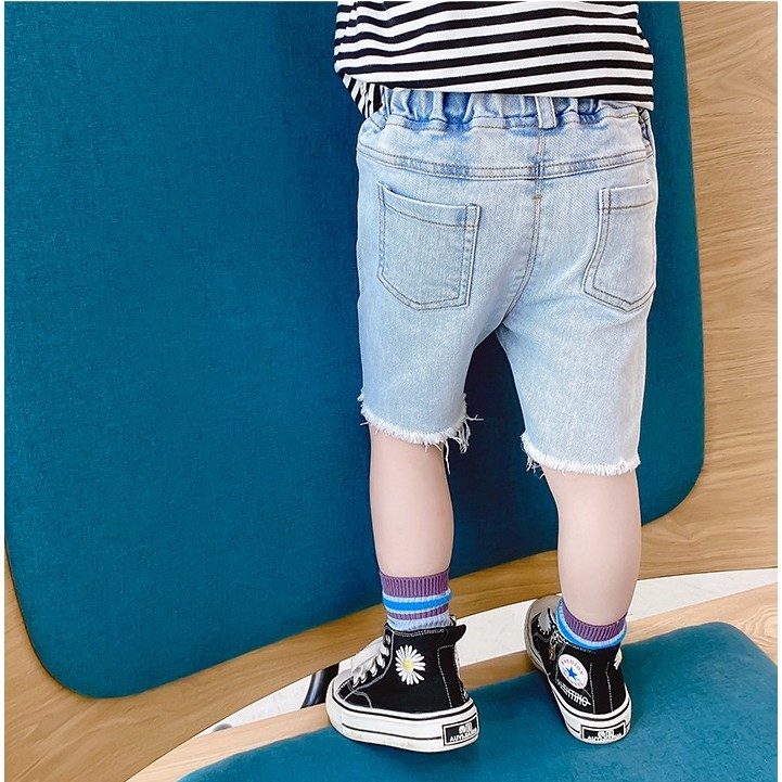 [Q137] Quần short jean lửng tưa gấu cho bé sz 80-130