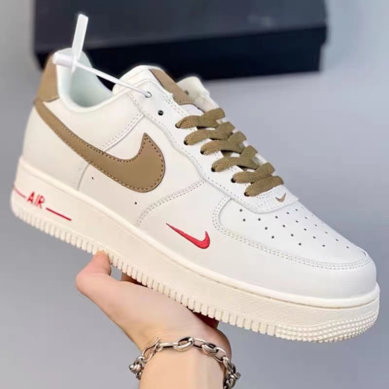 Giày thể thao nam nữ AF1 logo vệt nâu, giày sneaker nam nữ mẫu mới năm nay