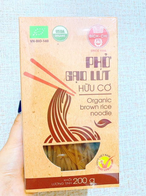 Phở Gạo lứt Hữu Cơ eat clean Bích Chi hộp 200gr | BigBuy360 - bigbuy360.vn