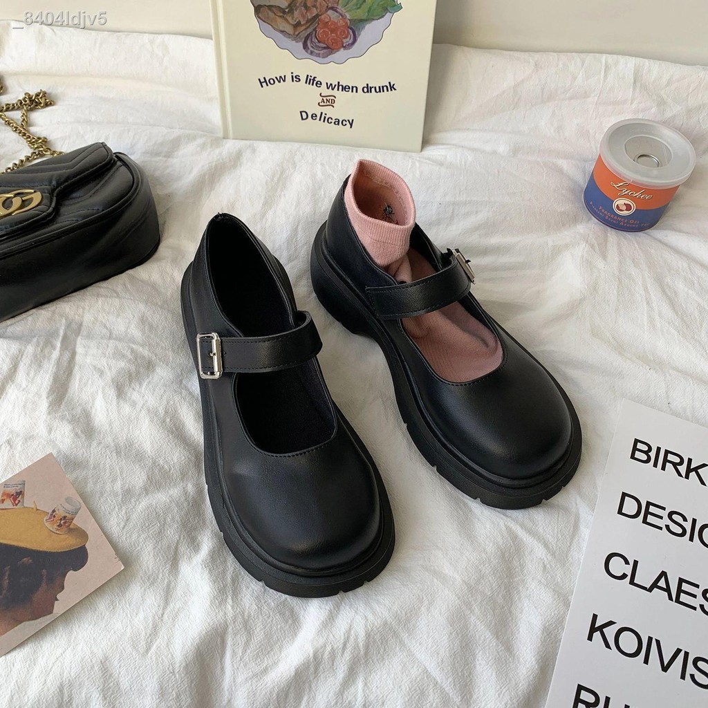 giày quai tronggiày cao☇✑✢Mary Jane Giày da nam nhỏ Nhật Bản jk nữ sinh phiên Hàn Quốc retro hoang dã 2021 búp b