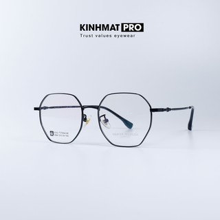 Gọng kính cận nam nữ dáng tròn viền mỏng hợp kim cao cấp Kính mắt Pro