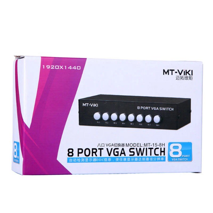 [Mã 254ELSALE giảm 7% đơn 300K] Bộ gộp VGA 8 in 1 out chính hãng MT-VIKI