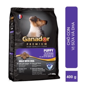 Thức ăn hạt khô Ganador Puppy 400g dành cho chó con dưới 16 tháng tuổi - Vị sữa và DHA