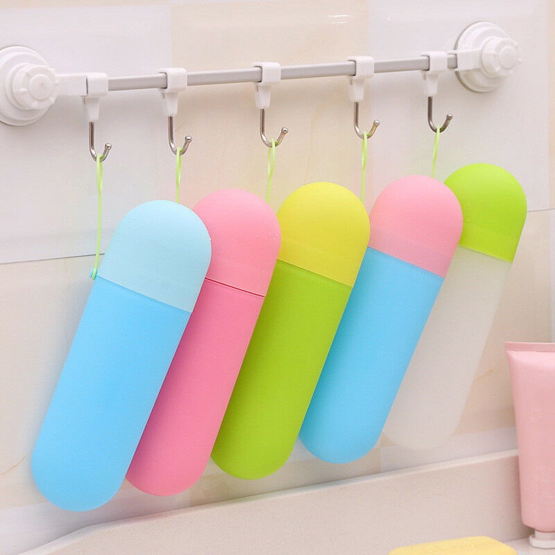 1 Hộp Đựng Bàn Chải Đánh Răng Du Lịch Chống Bụi Màu Sắc Ngọt Ngào Có Móc Treo
