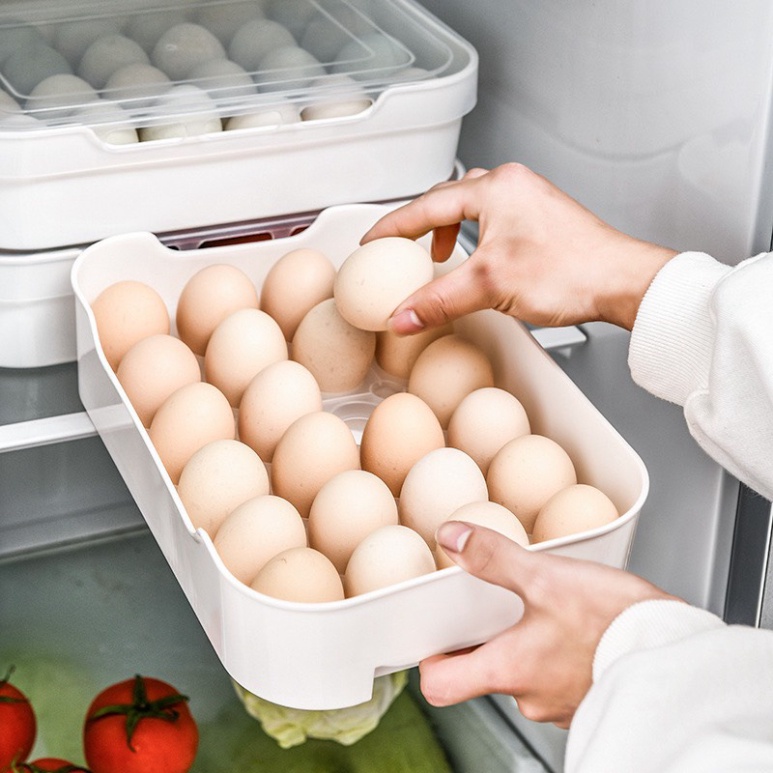 Hộp đựng trứng cao cấp 24 quảFREESHIPkhay đựng trứng tủ lạnh có nắp