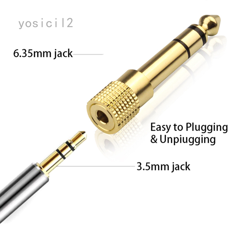 Dây Cáp Chuyển Đổi Âm Thanh Yosicil2 3.5mm Sang 6.5 mm 3.5 Plug Sang 6.5