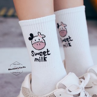 tất (vớ) bò sữa cao cổ