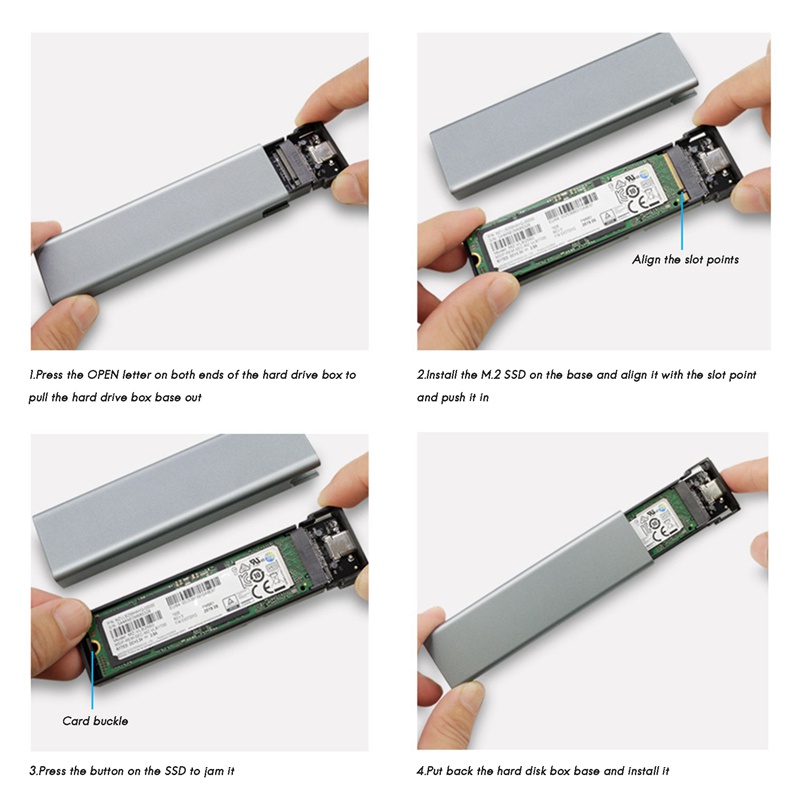 Ổ Cứng Ssd Nvme / Ngff M2 Chuyển Đổi Từ M.2 Sang Usb Type C 3.1 Ssd Cho Nvme Pcie Ngff Sata M / B Key Ssd | BigBuy360 - bigbuy360.vn