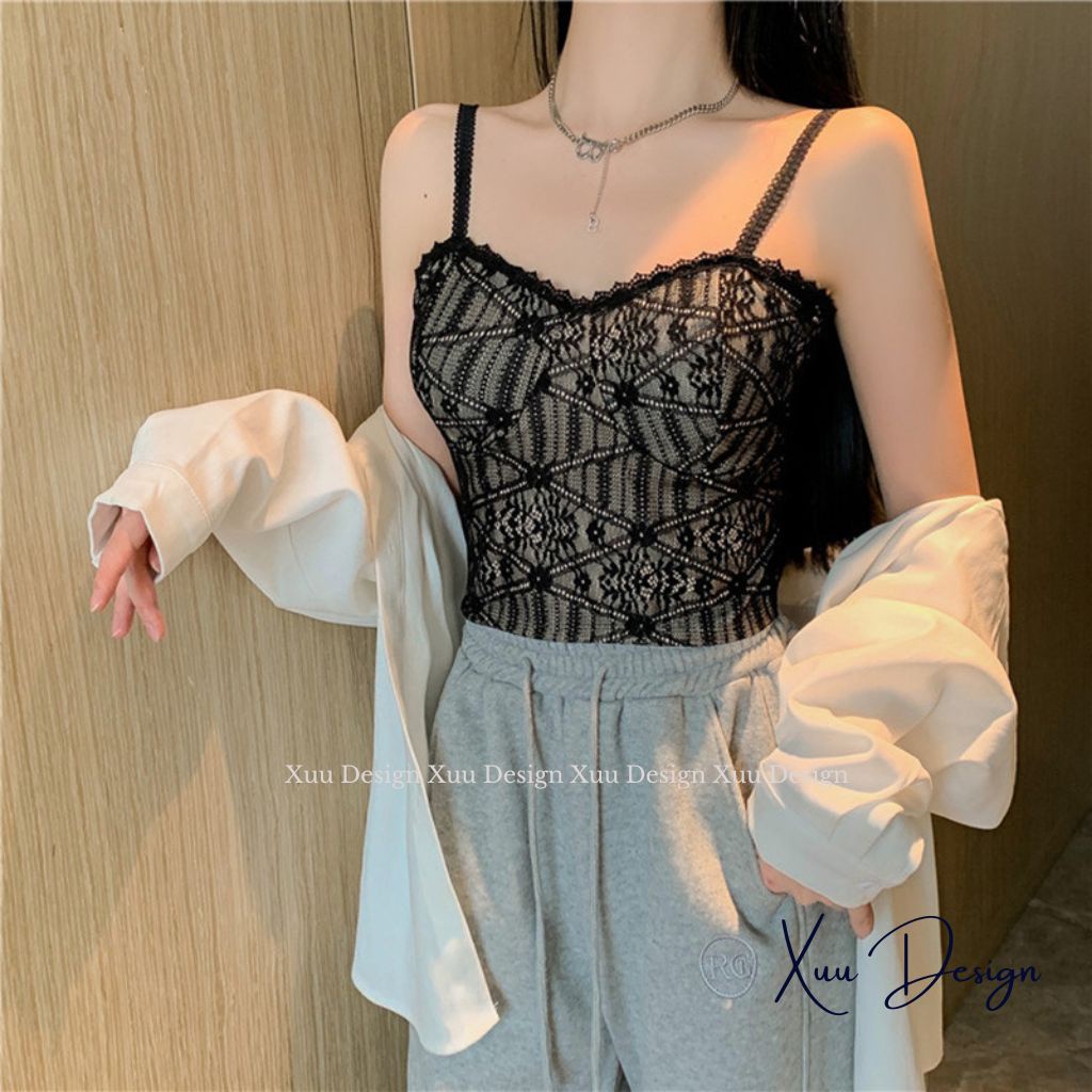 Áo bra nữ hai dây dáng lửng Xuu, thiết kế đệm mút mỏng vừa phối ren thoáng mát gợi cảm- BR14