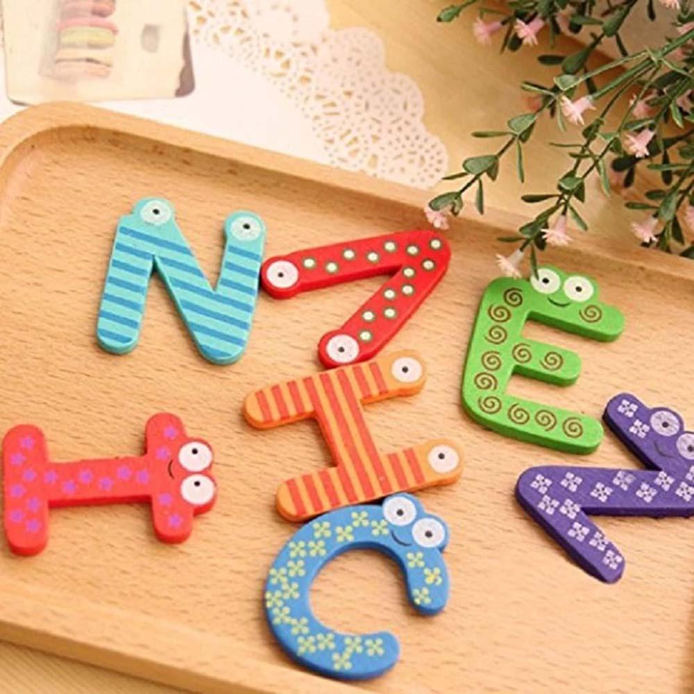 Bộ Đồ Chơi Dán Tủ Lạnh Bằng Gỗ Giáo Dục Nhận Thức Chữ Cái REBUY1 Cho Bé 1-4 Tuổi