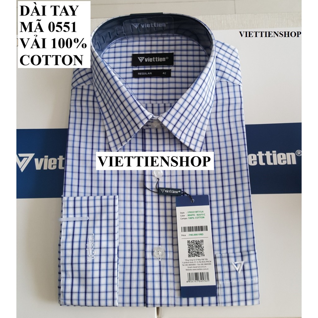 (CRL 1) ÁO SƠ MI VIỆT TIẾN DÀI TAY CA RÔ NHIỀU MẪU | BigBuy360 - bigbuy360.vn