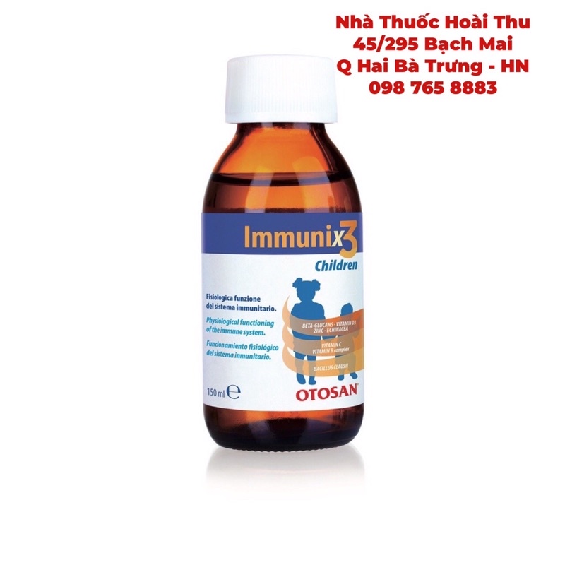 Siro IMMUNIX 3 children - Tăng miễn dịch ,tăng đề kháng cho trẻ