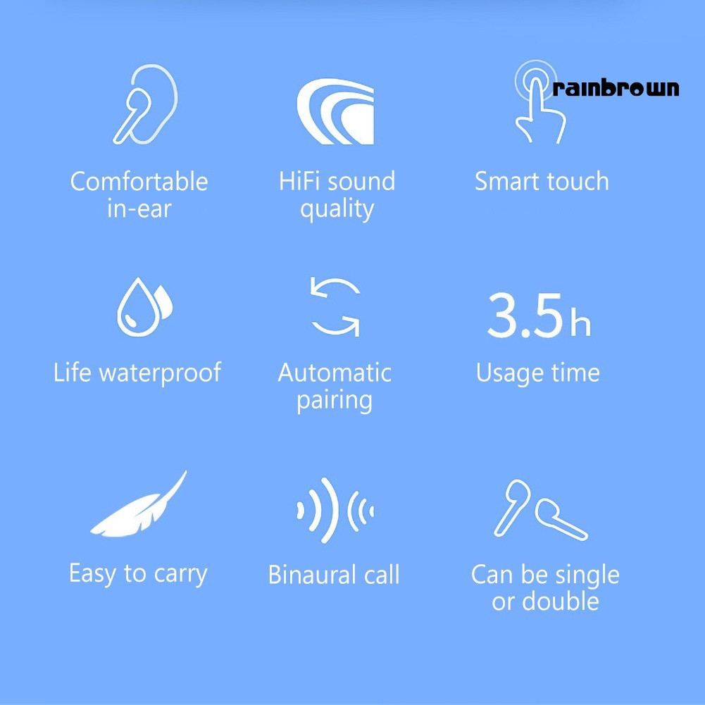 Tai Nghe Nhét Tai Không Dây Bluetooth 5.0 Tws