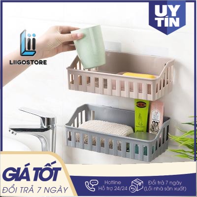 Kệ dán để đồ nhà tắm tiệu lợi(Liigostore)