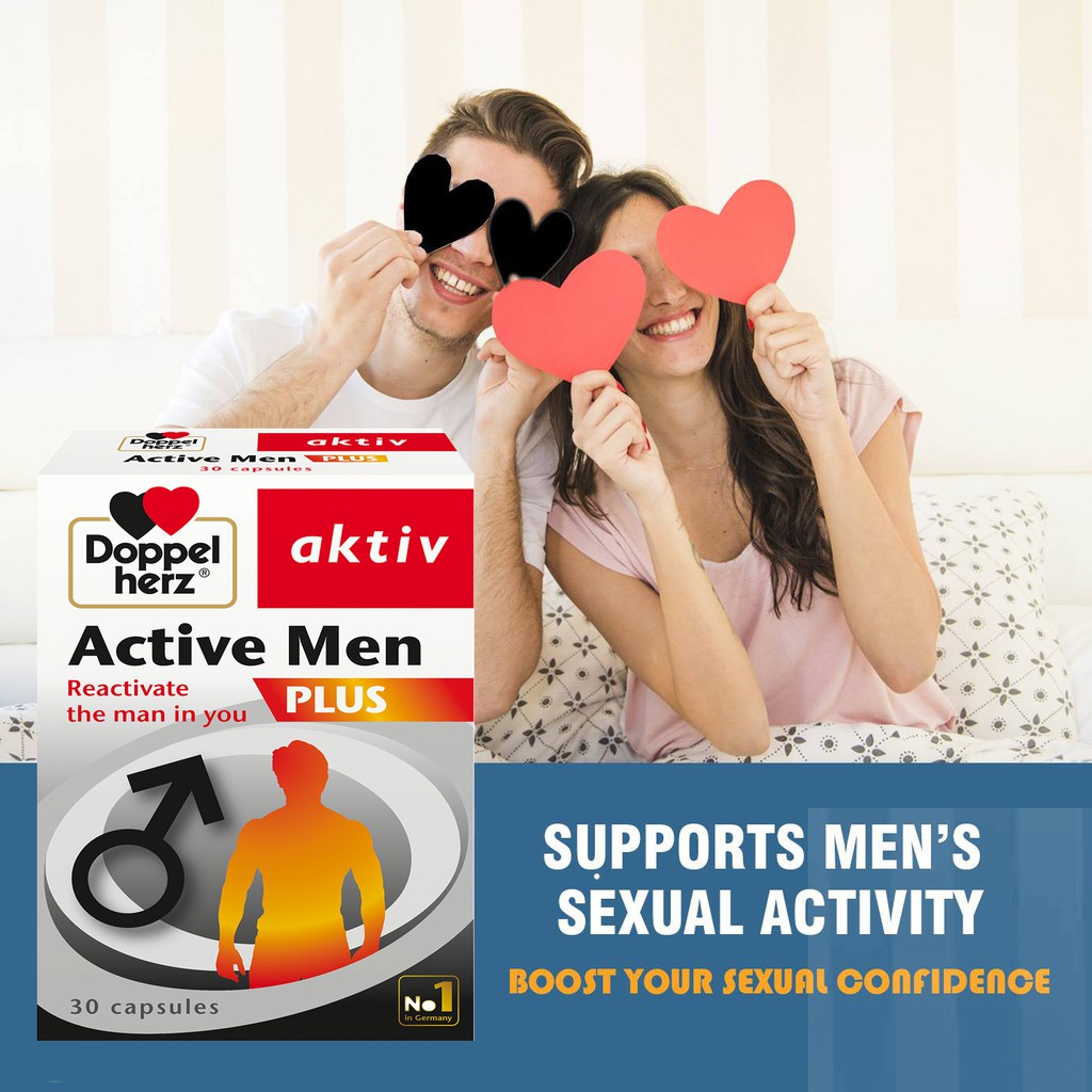 Viên Uống Tăng Cường Sinh Lý Nam Doppelherz Aktiv Active Men Plus (Hộp 30 viên)