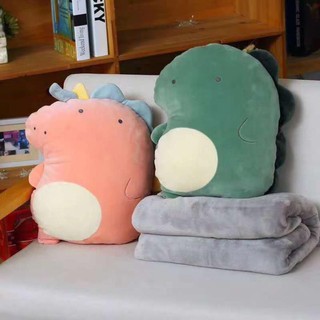 Bộ gối kèm chăn khủng long đứng nghiêng