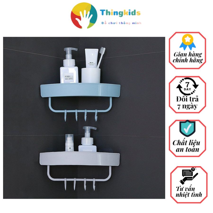 Kệ góc hút chân không dán tường siêu chắc tiết kiệm diện tích - Thingkids