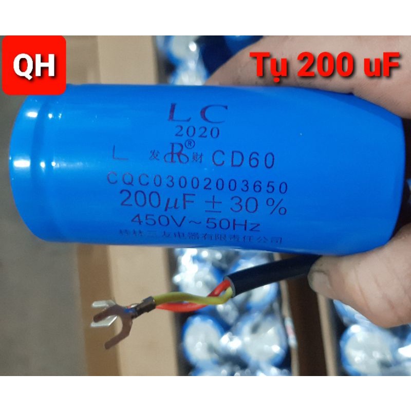 Tụ khởi động mô tơ 30uF , 40uF , 200uF , 300uF , (tụ  LC loại 1) điện 240V _ 450V / 50HZ