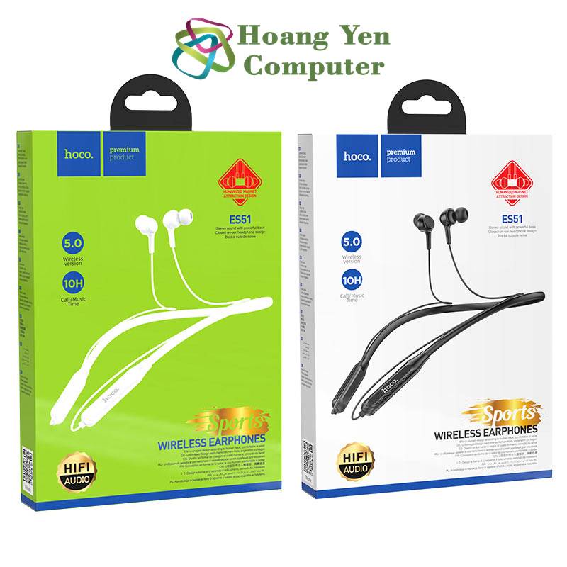 Tai Nghe Bluetooth Thể Thao Hoco ES51 V5.0, Pin Trâu, Âm Chất - BH 1 Năm Chính Hãng - Hoàng Yến Computer