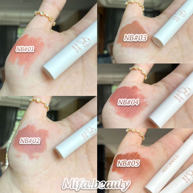 Son Kem Lì Herorange Vỏ Trắng Sữa Tone Màu Đất Nội Địa Trung Mềm Mịn Môi