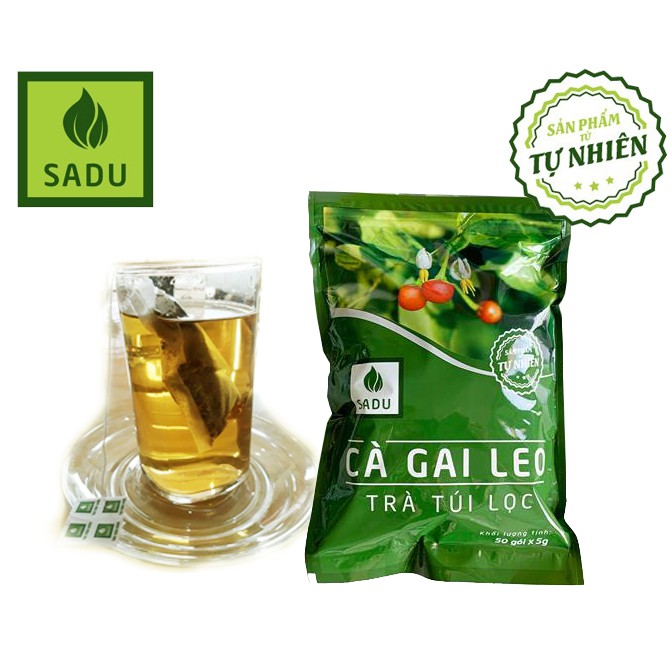 Trà Cà Gai Leo SADU Dạng Túi Lọc 250G - Trà Thảo Mộc Giải Độc Gan