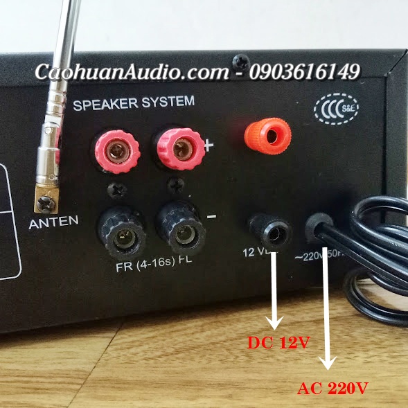 Amply Karaoke mini AC / DC 12V bluetooth / USB / thẻ SD / Radio CALIFLOWER BX2277