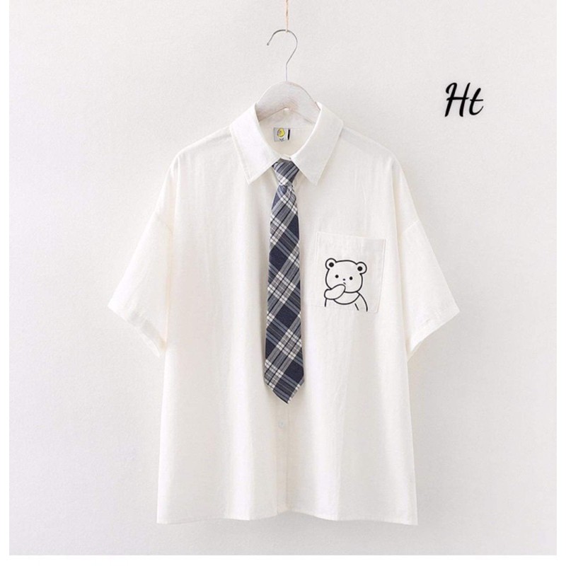 Áo sơ mi gấu yếm (không cavat) HT12