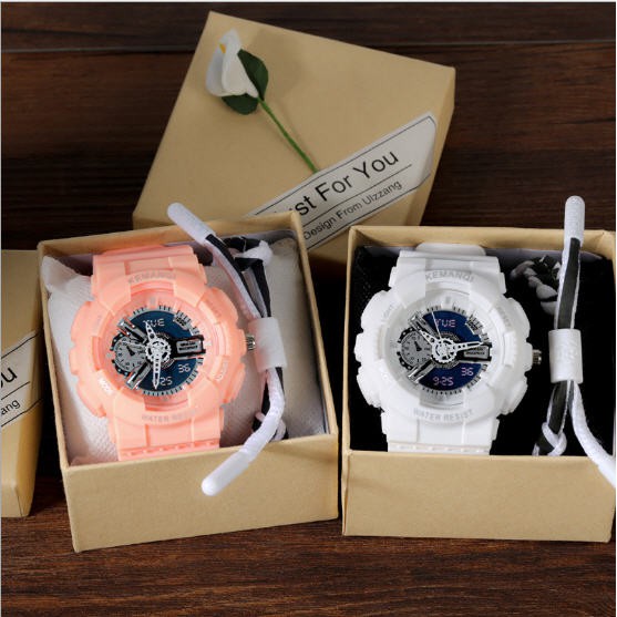 Đồng hồ nữ xanh matcha Candycat mẫu chạy kim màn hình giả điện tử S98 | BigBuy360 - bigbuy360.vn