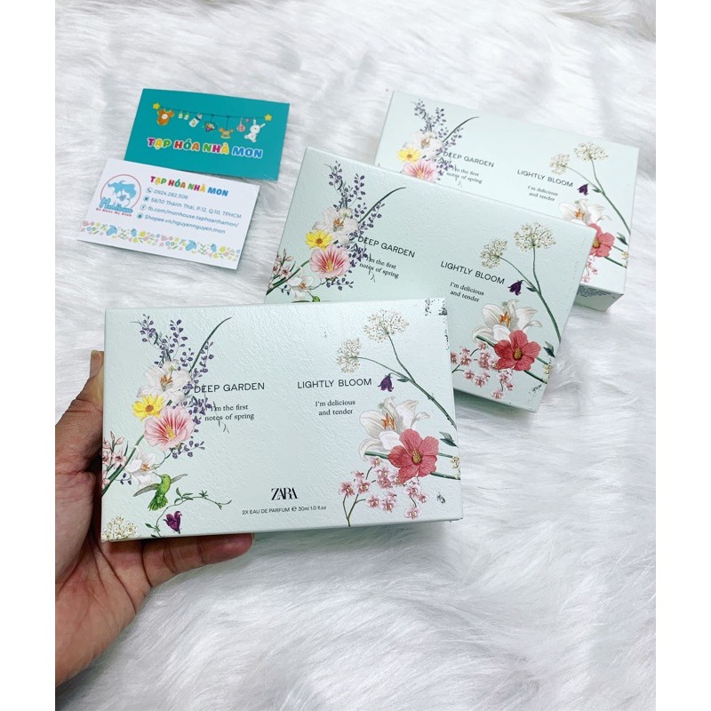 SET NƯỚC HOA ZARA- LIGHTY BLOOM- DEEP GARDEN 60ML