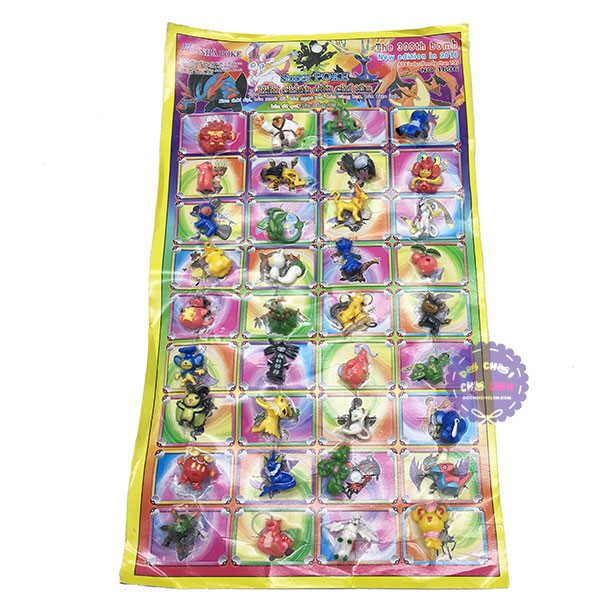 Vỉ đồ chơi mô hình Pokemon bằng nhựa 36 con (3cm)