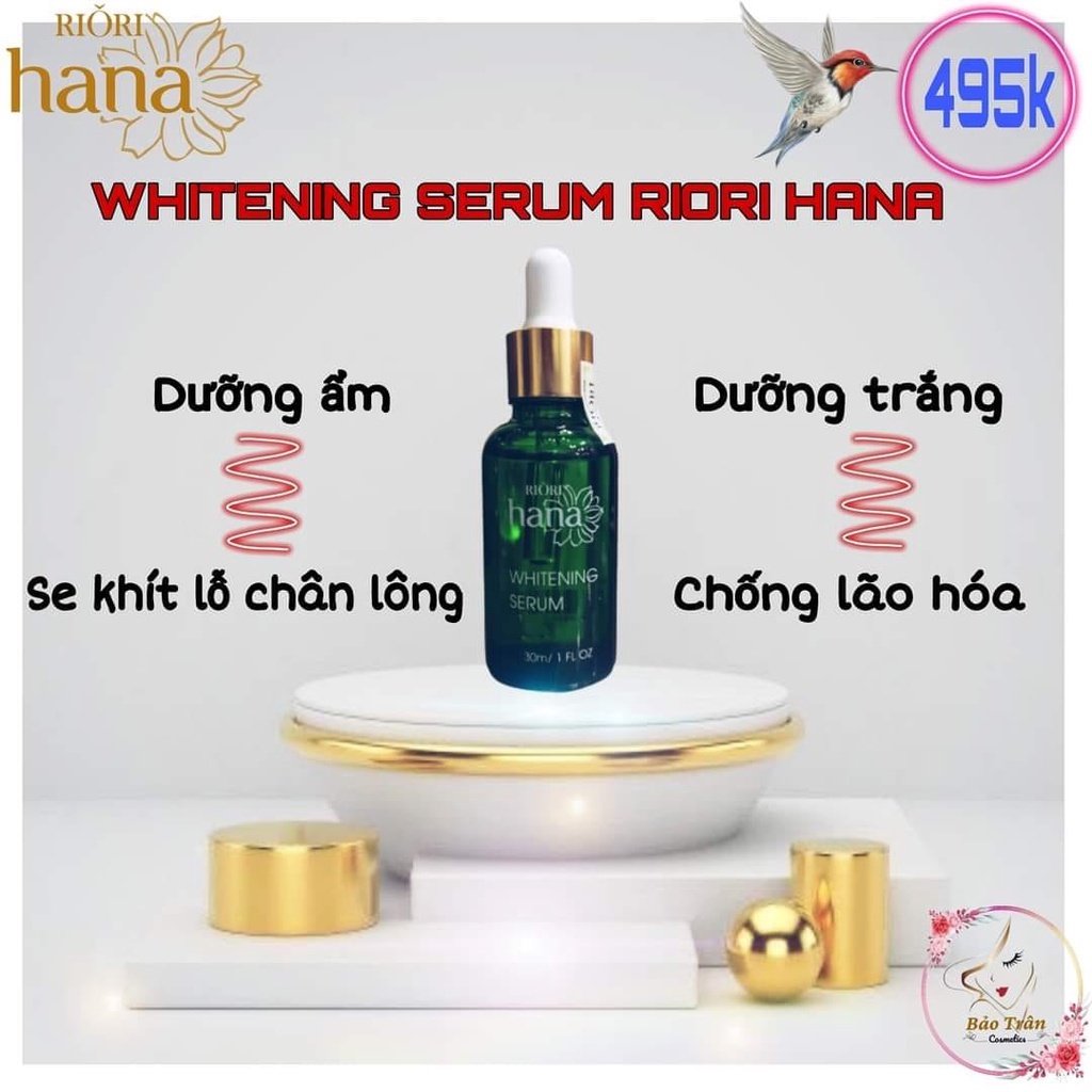 Combo Dưỡng Da Nám Riori Whitening Serum 30ml &amp; Kem Nám Melasma Collagen + Tặng Kem Chống Nắng Riori 50g