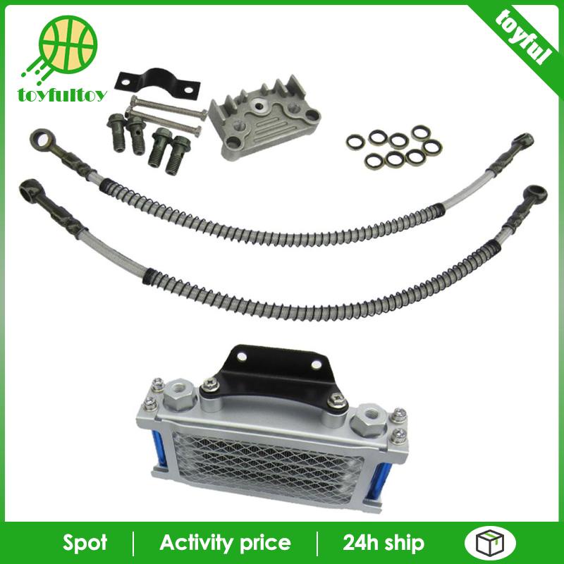 Bộ Tản Nhiệt Dầu Động Cơ Màu Bạc Cho Xe Mô Tô 125cc 140cc
