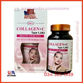 Viên uống ĐẸP DA, SÁNG DA COLLAGEN + C Plus nhau thai cừu sữa ong chúa 60 viên | USAPharma