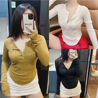 Áo thun dài tay vạt bầu len tăm,áo dài tay nữ hot