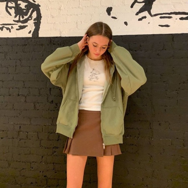 Áo nỉ trùm đầu Christy hoodie [Brandy Melville] | BigBuy360 - bigbuy360.vn