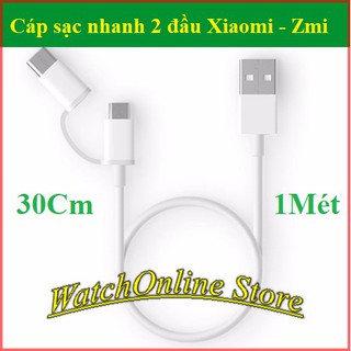 Cáp sạc nhanh 2 đầu USB Type-C / Micro USB Xiaomi - ZMI