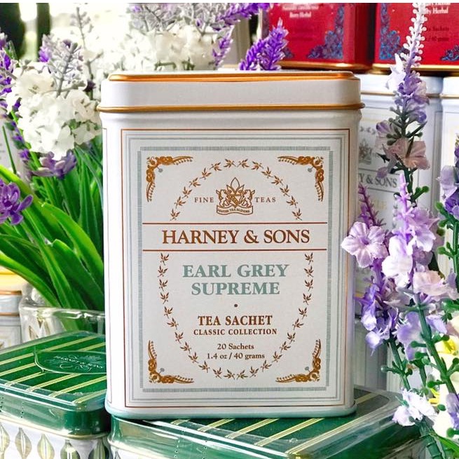 [Hàng Mỹ date 2023]Trà bá tước Earl Grey Supreme Harney and Sons hộp tin trắng | BigBuy360 - bigbuy360.vn