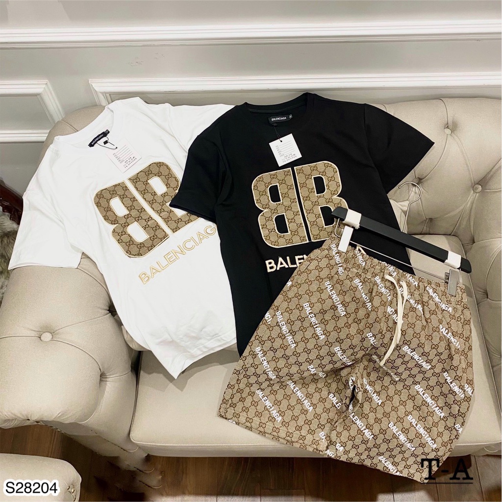 Bộ Quần Áo Nam Balen Họa Tiết Chữ Thêu Siêu Chất - Đồ Bộ Nam Balen Chất Cotton Mát Mịn DT FASHION MENWEAR