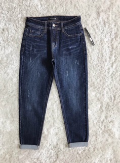 Quần jeans baggy 9 tấc co giãn xuất khẩu