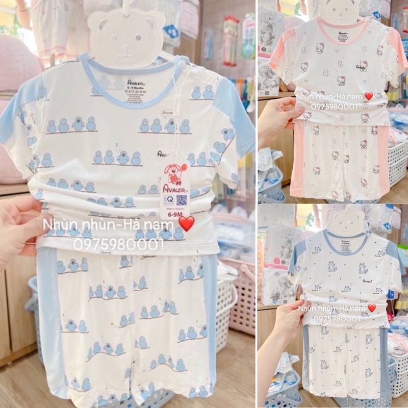 Bộ Avaler cộc tay mẫu mới (sợi tre cải tiến) size 6-9m đến 3-4y