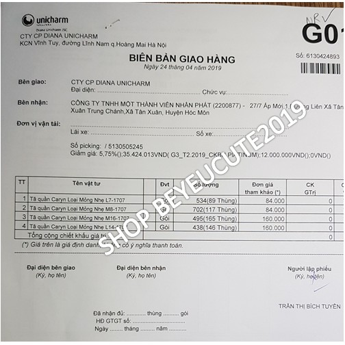 Tã Caryn Quần M16/L14 /M8/L7Dành Cho Người Già