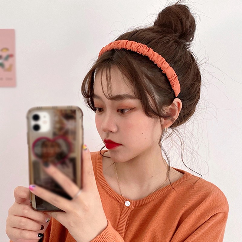 (Hàng Mới Về) Băng Đô Cài Tóc Thiết Kế Xếp Ly Dễ Thương