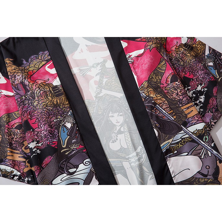 Áo Kimono Dáng Rộng Phong Cách Harajuku Nhật Bản Thời Trang Mùa Hè 2020 Cho Nam Và Nữ 9 Kiểu S-xxl