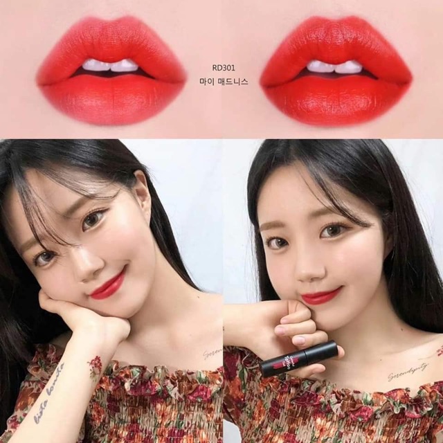 Set 3 son tint Colorful Tattoo in Red kèm tẩy trang môi | BigBuy360 - bigbuy360.vn
